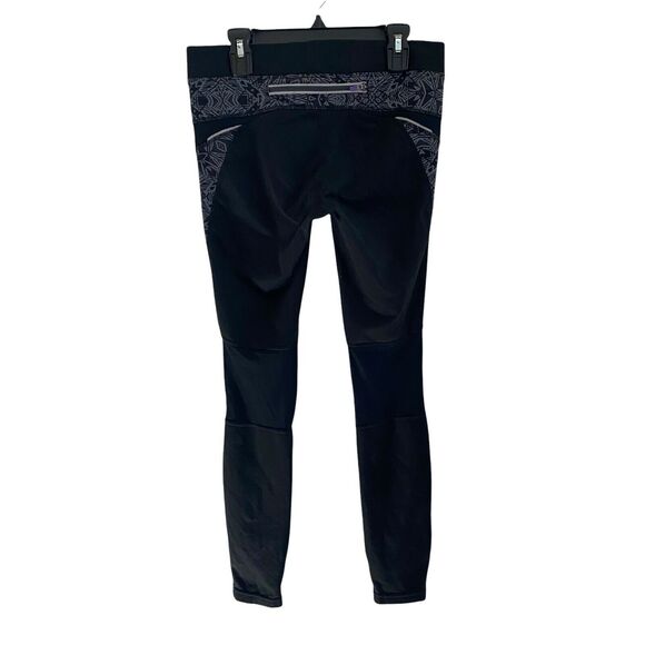 Athleta Small Sophia Street Tights Black Gray Printed Crops - Picture 8 of 11